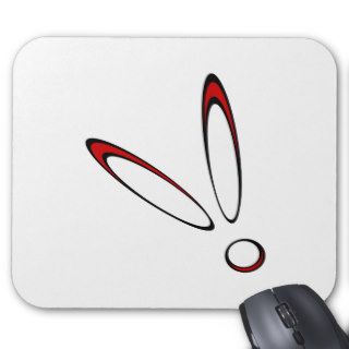 Red White And Black Face Mouse Mat