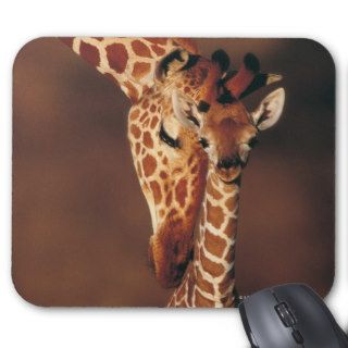 Adult Giraffe with calf (Giraffa camelopardalis) Mouse Pad