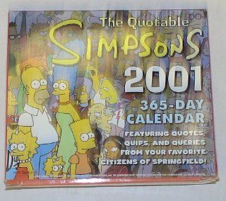 2001 Quotable Simpsons 365 Day Calendar 