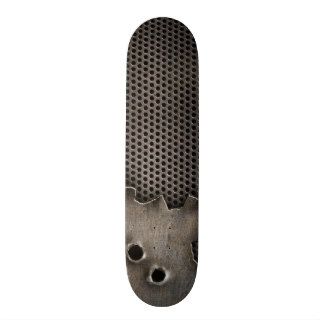Metal with bullet holes background skate board deck