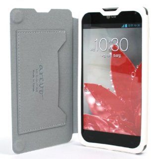 LG Optimus G Slim PU Leather Case with Magnetic Closure for Sprint LS970 only (ARV OG03 WT) Cell Phones & Accessories