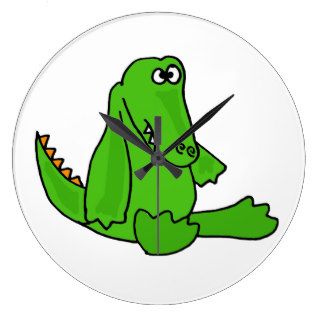 XX  Funny Baby Alligator Cartoon Wall Clocks