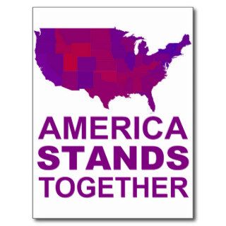 America Stands Together   Centrist / Moderate Gear Postcard