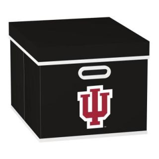 MyOwnersBox College STACKITS Indiana University 12 in. x 10 in. x 15 in. Stackable Black Fabric Storage Cube 12056 003CINU