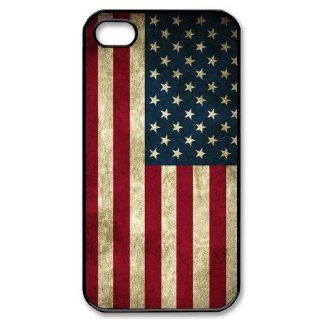 Vintage American Flag Hard Plastic Protector Bumper Case Cover for iPhone 4/4s Computers & Accessories