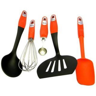 Amana 5 Piece Simply Breakfast Kitchen Tools Set in Red ATK007RD
