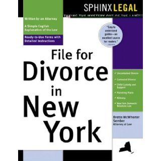 File for Divorce in New York Brette McWhorter Sember 9781572483514 Books