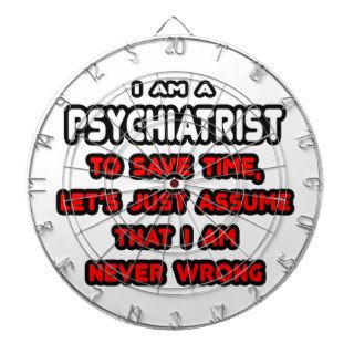 Funny Psychiatrist T Shirts and Gifts Dartboard With Darts