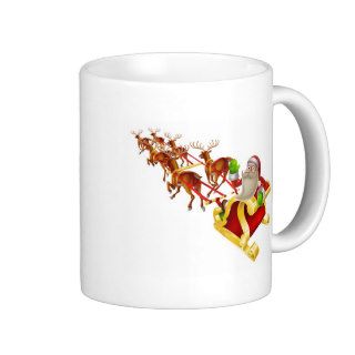 Santa Christmas Sleigh Coffee Mug
