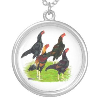 Oriental Game Fowl Quartet Custom Jewelry