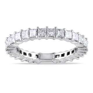 14k White Gold 1 4/5ct TDW Diamond Eternity Ring (G H, SI1 SI2) Miadora Women's Wedding Bands
