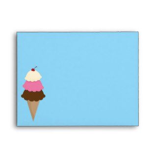 Ice Cream Note Card Envelopes