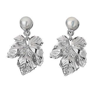 Hot Diamonds C(te d'Azur Leaf Pearl Earrings Jewelry