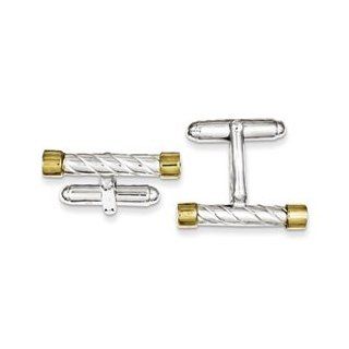 Sterling Silver and Vermeil Bar Cuff Links Cyber Monday Special Jewelry Brothers Jewelry