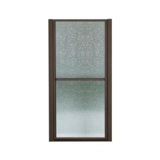 Sterling Plumbing Finesse Hinge 39 1/2 in. x 65 1/2 in. Framed Shower Door in Deep Bronze with Rain Glass Texture 6505 39DR G06