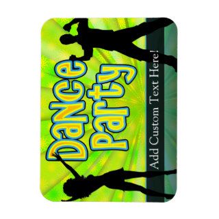 Dance Party, Neon Green/Black Flexible Magnet