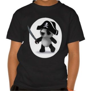 3d Baby Panda Pirate Tshirts