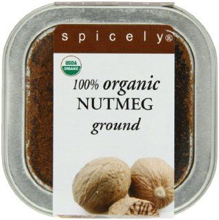 Spicely Tin Organic Nutmeg Ground, 2.5 Ounce (Pack Of 2)  Nutmeg Spices And Herbs  Grocery & Gourmet Food