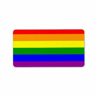 Gay Pride Flag / Rainbow Flag Personalized Address Label