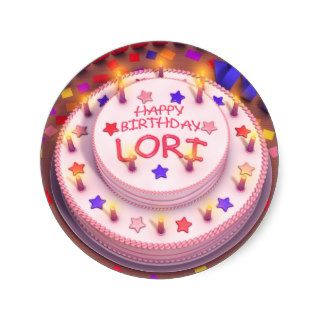 Lori's Birthday Cake Stickers