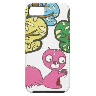Cute Red Squirrel In woodland collecting nuts iPhone 5 Covers