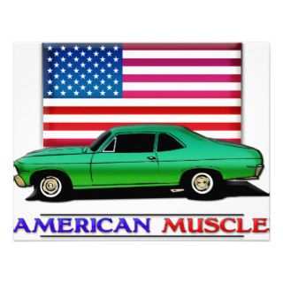 American Muscle Hotrod Personalized Invite
