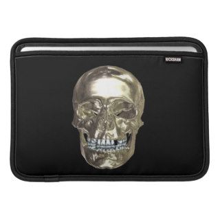 Personalized Chrome Skull Macbook Sleeve