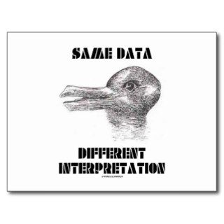Same Data Different Interpretation (Duck Rabbit) Postcards
