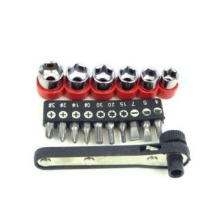 Stalwart Deluxe Mini Ratchet Screwdriver Socket Set (17 Piece) 75 2580