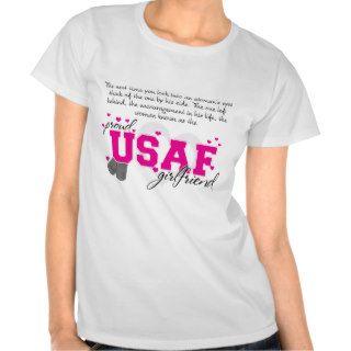 Into an Airman's eyes   Proud USAF Girlfriend T Shirts