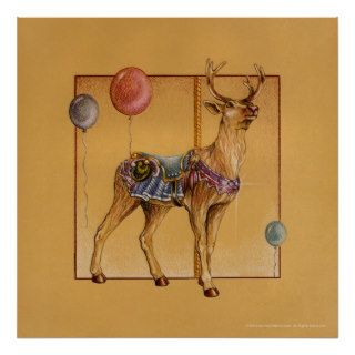 Posters, Prints   Carousel Reindeer or Elk