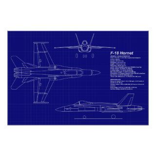 Airplane Blueprints  F 18 Hornet