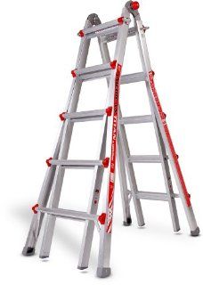 Little Giant 10303 Type 1 Model 22 Ladder   250 lb Rated   Includes 3 Accessories Work Platform, Leg Leveler, Wall Standoff 'Wing Span'   Stepladders  