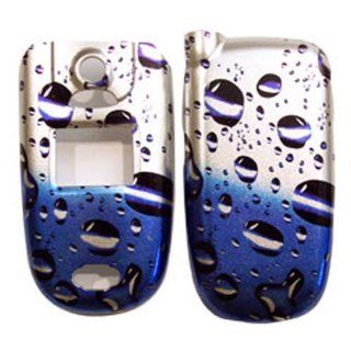 Hard Plastic Snap on Cover Fits LG LX350 Blue Raindrops Sprint Cell Phones & Accessories