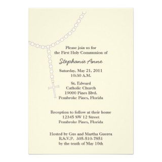 My First Rosary, First Holy Communion Invitation