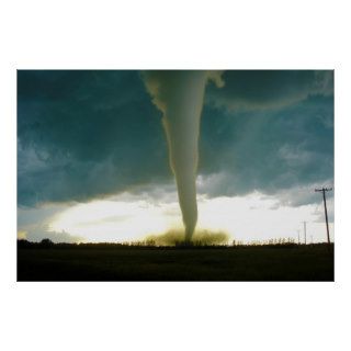 Category F5 Tornado Approaching Elie Manitoba Posters