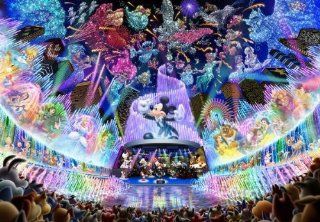 Tenyo Japan Jigsaw Puzzle D 1000 399 Disney Water Dream Concert (1000 Pieces) Toys & Games