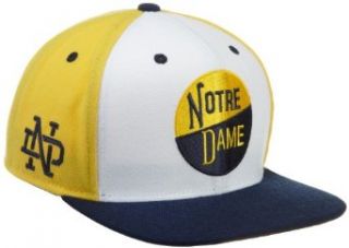 NCAA Vault Collection Flat Brim Snapback Hat   NG44Z Gold, Notre Dame Fighting Irish, Adjustable  Clothing