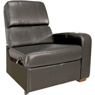 Bello Black Leather Right Arm Reclining Home Theater Chair   Living Room Furniture Sets