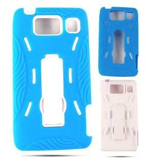 Motorola Droid RAZR HD XT926 Jelly 04 Blue Skin White Snap Case Cover Snap On Cell Phones & Accessories