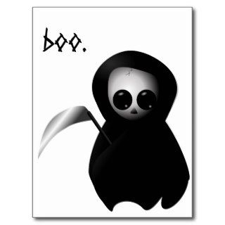 Cute Grim Reaper With Scythe Post Cards