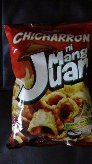 Chicharron ni Mang Juan   Espesyal Suka't Sili   2 x 3.17 oz   flavored no pork chicharron  Packaged Pork Rinds  Grocery & Gourmet Food