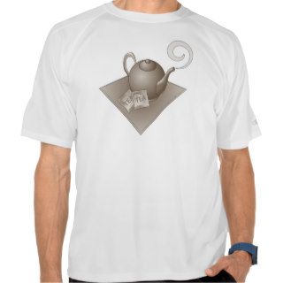 Brown teapot with teabags tee shirt