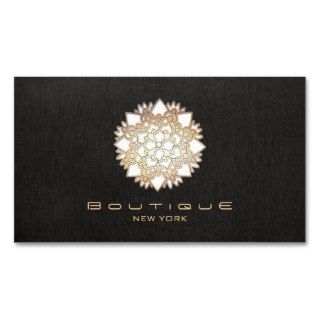 Stylish White Lotus Flower New Age Business Card Template