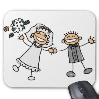 Cartoon Wedding Mouse Pad