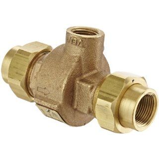 Apollo 404A44AM Bronze Dual Check Valve with Atmospheric Port, 3/4" NPT Female Industrial Check Valves