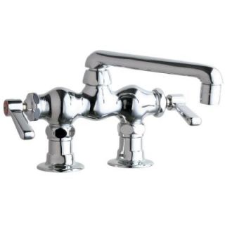 Chicago Faucets 2 Handle Exposed Sink Faucet in Chrome 772 ABCP