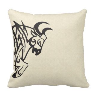 Charging Ram Throw Pillow