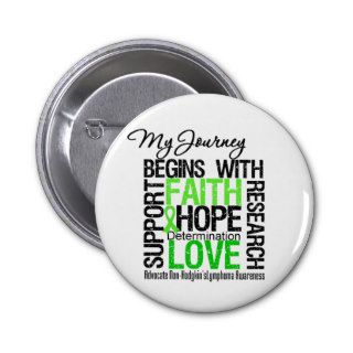 Non Hodgkins Lymphoma My Journey Begins With FAITH Pinback Buttons