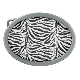 Zebra Skin Texture (Add/Change Background Color) Oval Belt Buckle